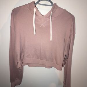 Women's Pink Cropped Hoodie